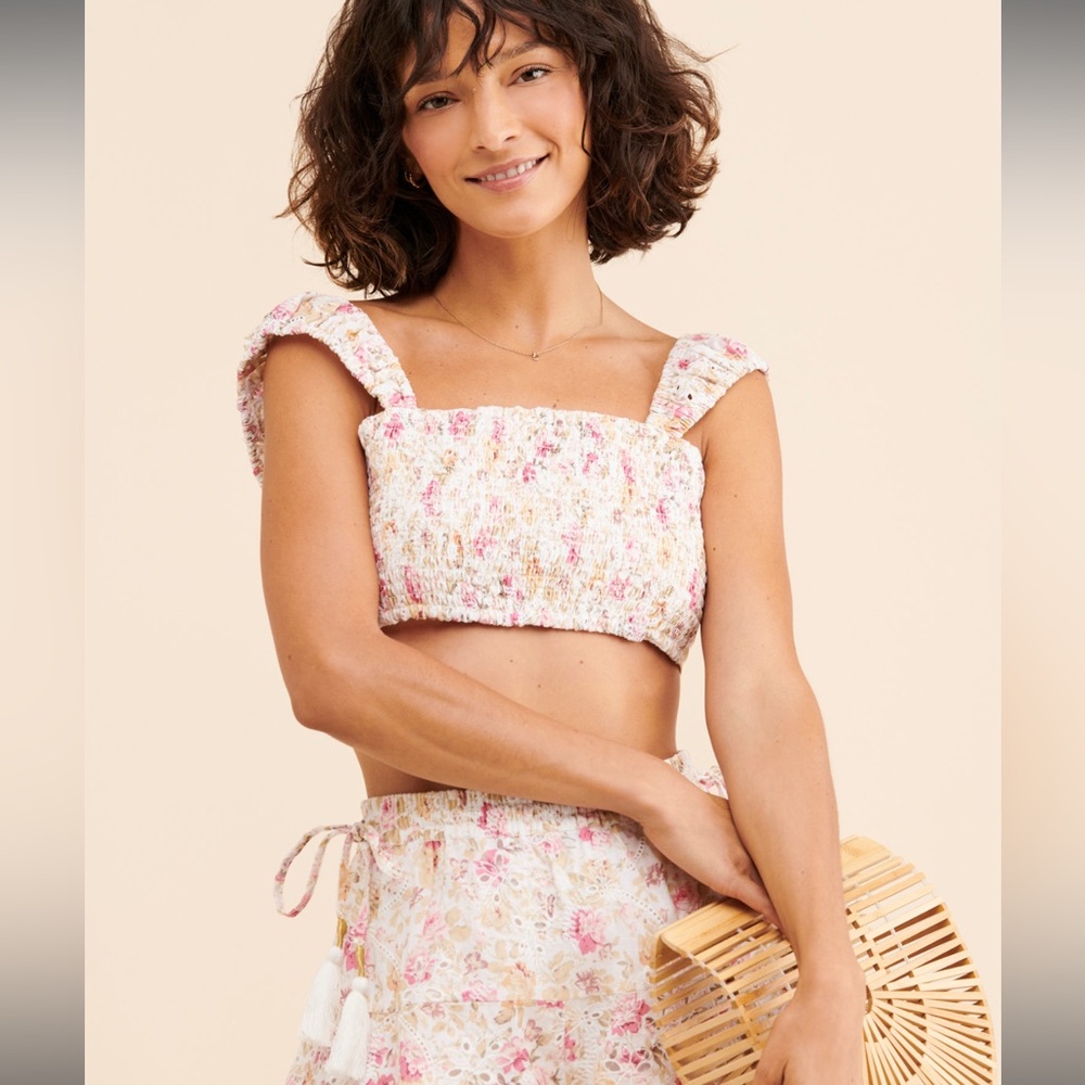 NWT MINKPINK Cecile Prairie Crop Top